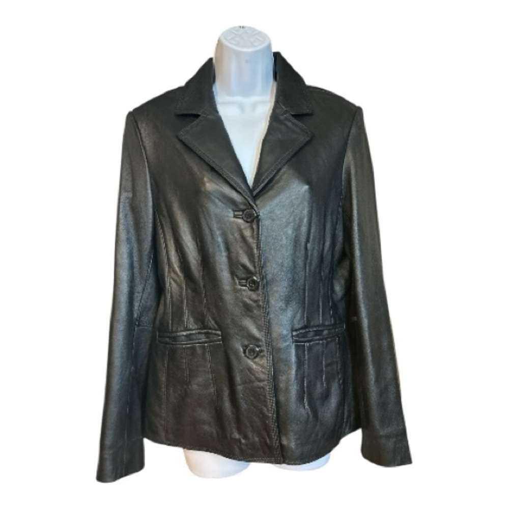 Lady Hathaway Black Leather Jacket S